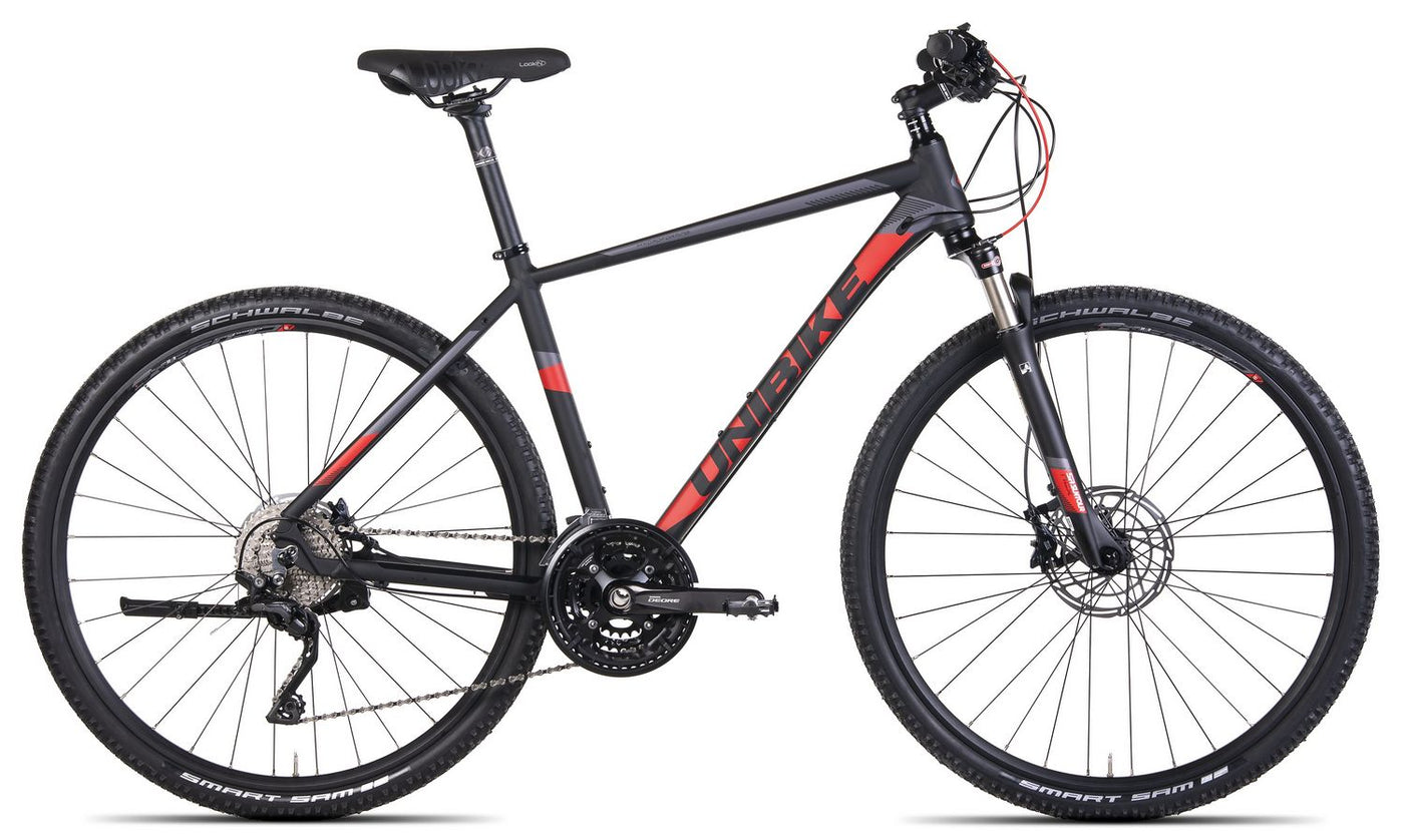 Dviratis UNIBIKE Zethos GTS 2022 black-red-19"