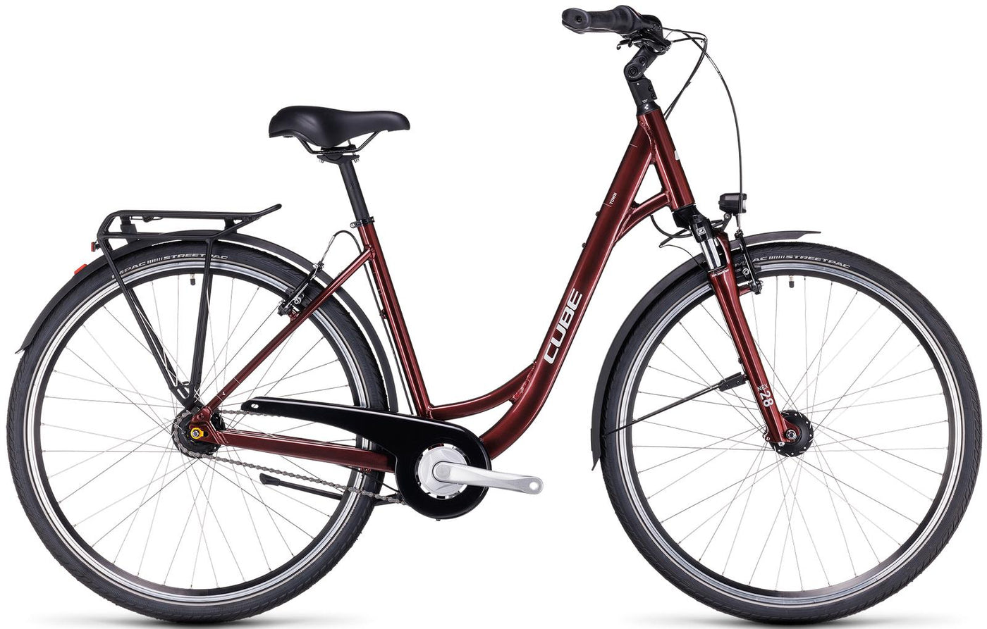 Dviratis Cube Town Easy Entry red'n'grey 2023-49 cm / S