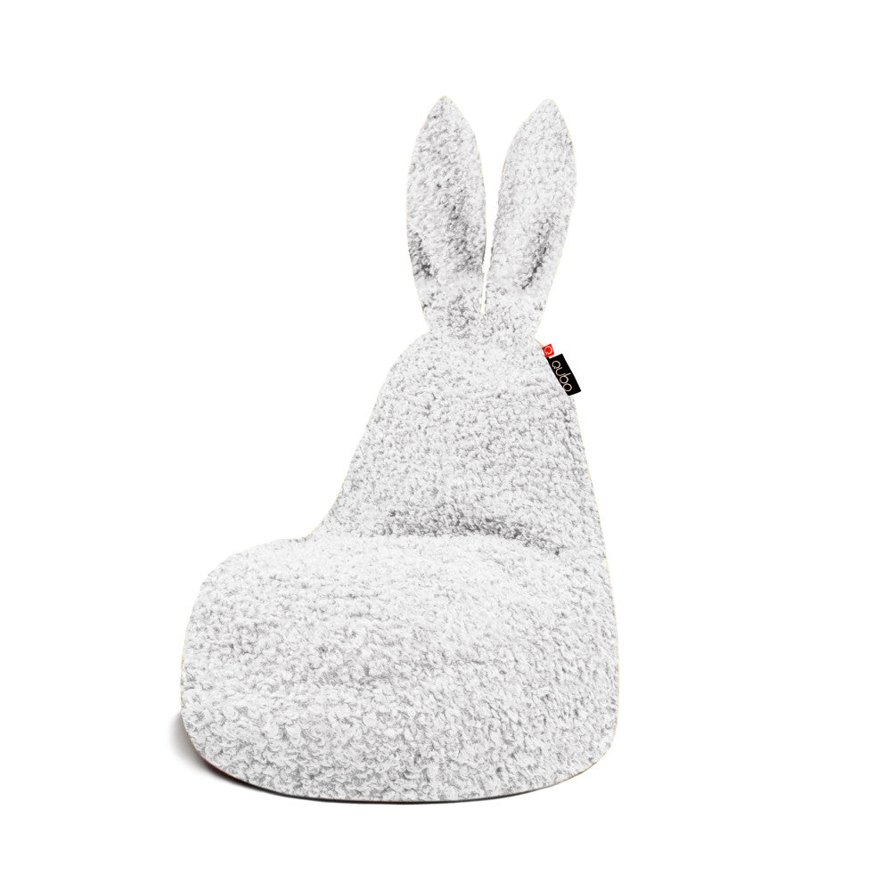 Qubo™ Mommy Rabbit Snowdrop FLUFFY FIT sėdmaišis