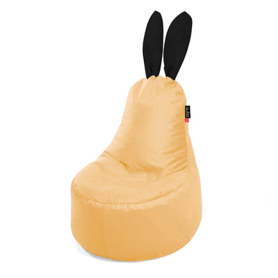 Qubo™ Mommy Rabbit Black Ears Apricot VELVET FIT sėdmaišis