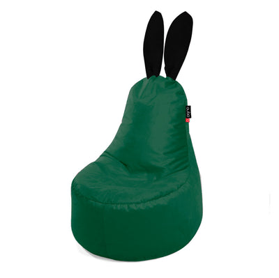 Qubo™ Mommy Rabbit Black Ears Avocado VELVET FIT sėdmaišis