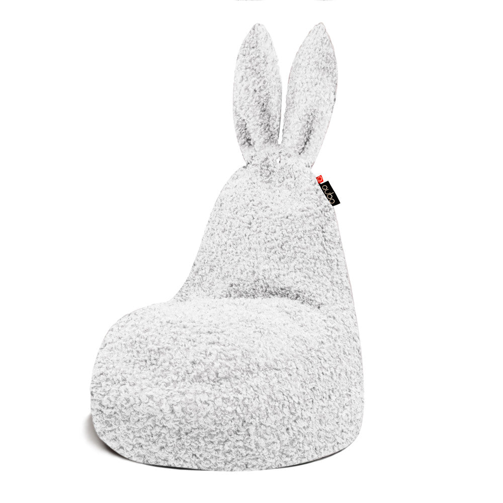 Qubo™ Daddy Rabbit Snowdrop FLUFFY FIT sėdmaišis