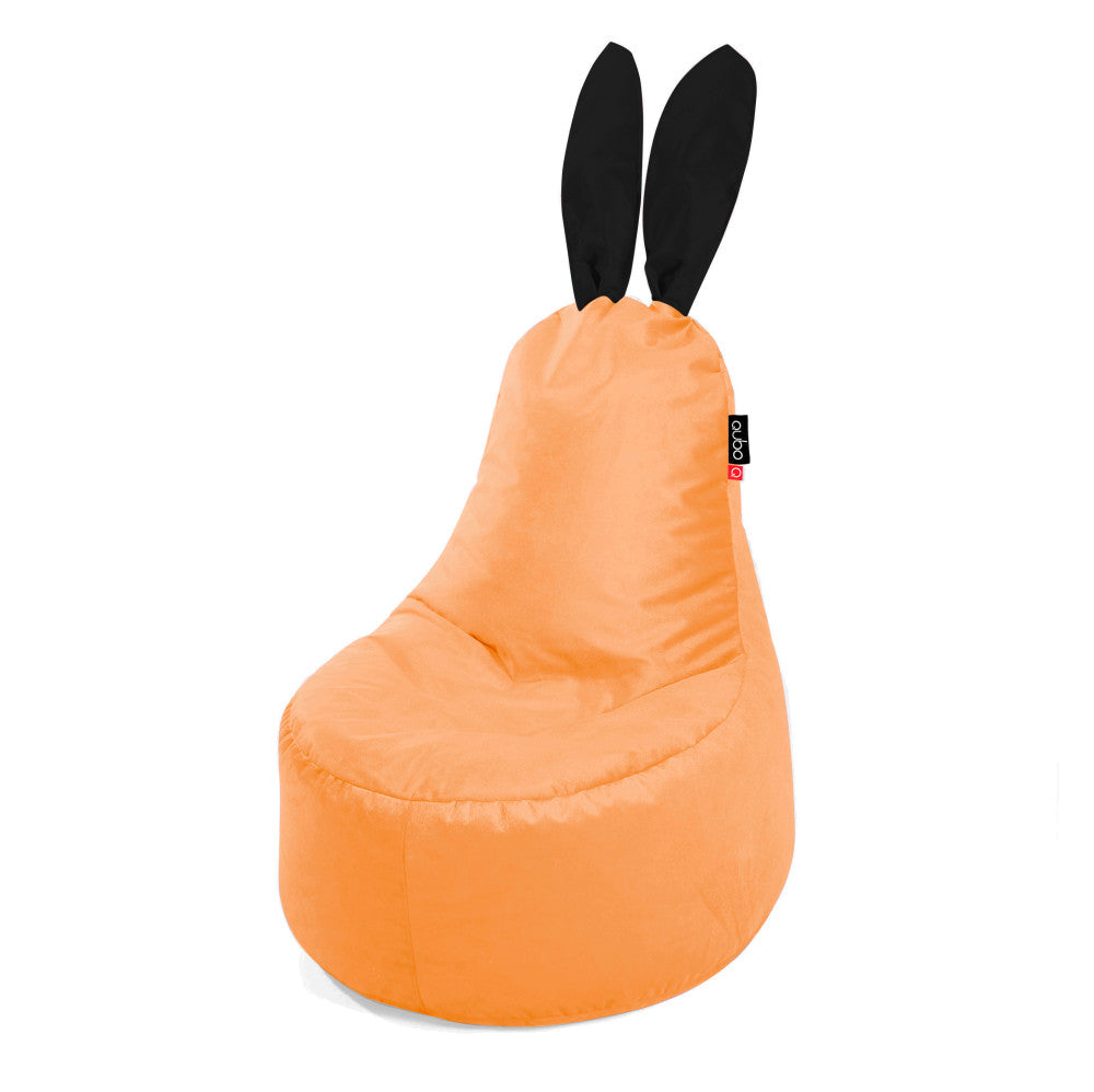 Qubo™ Mommy Rabbit Black Ears Mango VELVET FIT sėdmaišis