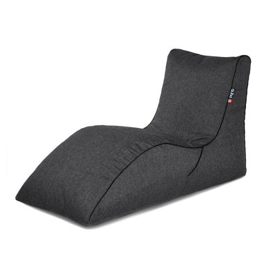 Qubo™ Lounger Ebony MESH FIT sėdmaišis