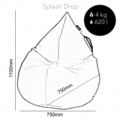 Qubo™ Splash Drop Pear SOFT FIT sėdmaišis