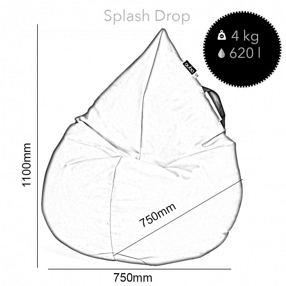 Qubo™ Splash Drop Kiwi SOFT FIT sėdmaišis