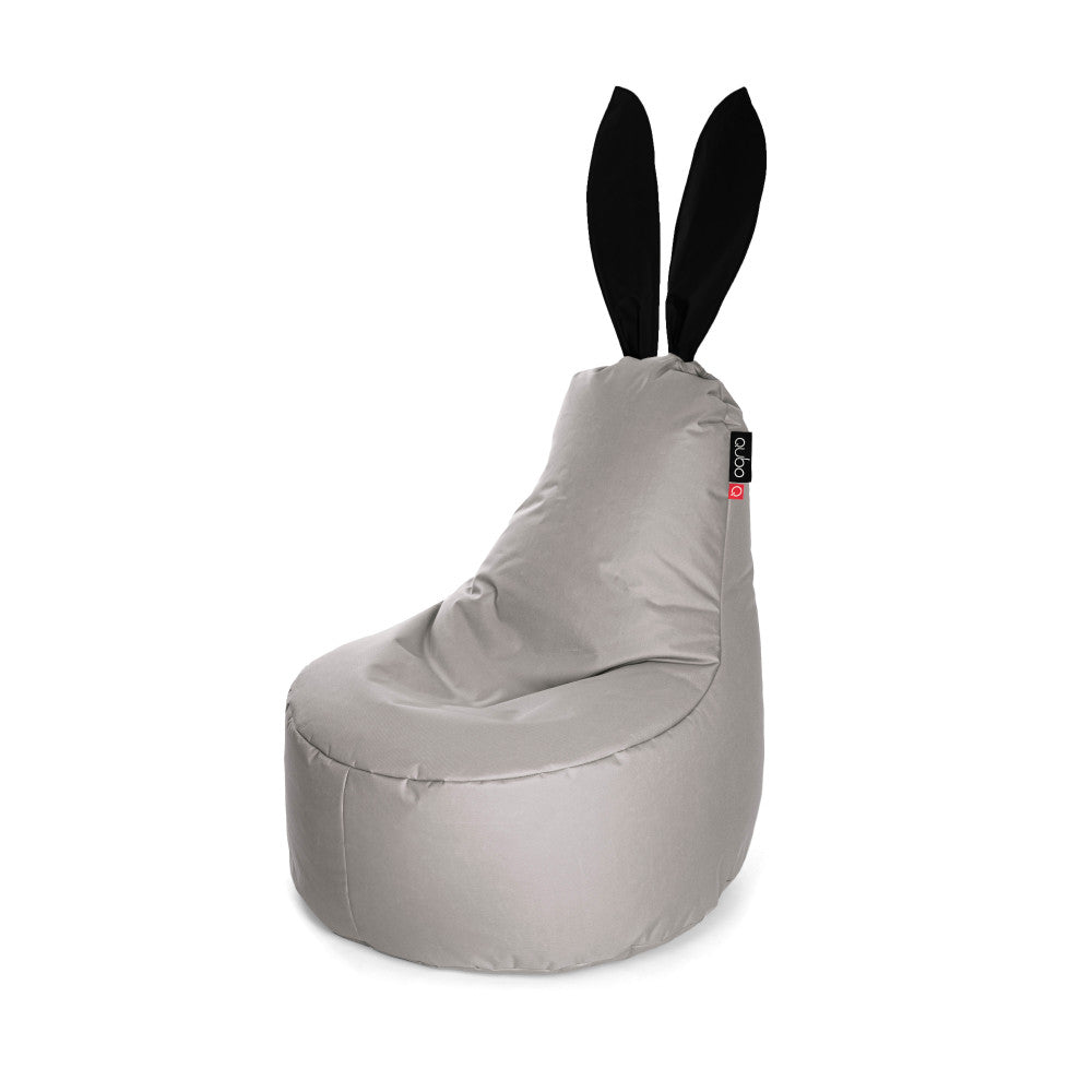 Qubo™ Mommy Rabbit Black Ears Pebble POP FIT sėdmaišis