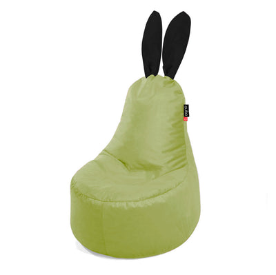 Qubo™ Mommy Rabbit Black Ears Olive VELVET FIT sėdmaišis