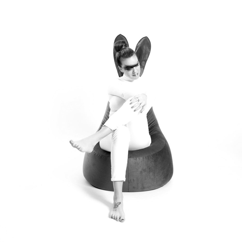 Qubo™ Mommy Rabbit Black Ears Lychee POP FIT sėdmaišis